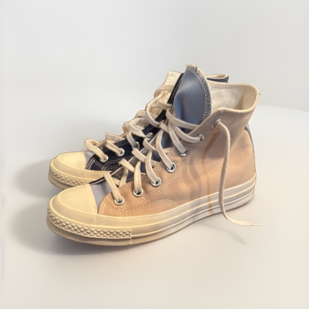 Converse Beige & Navy Chuck 70 Tri-Panel Sneakers Women's 7 Men's 5 A05659C